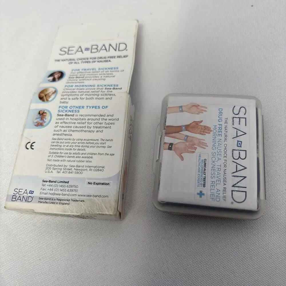 Sea Band - The‎ Original Wristband for Nausea Relief TWO pair (4 bands) **NEW**